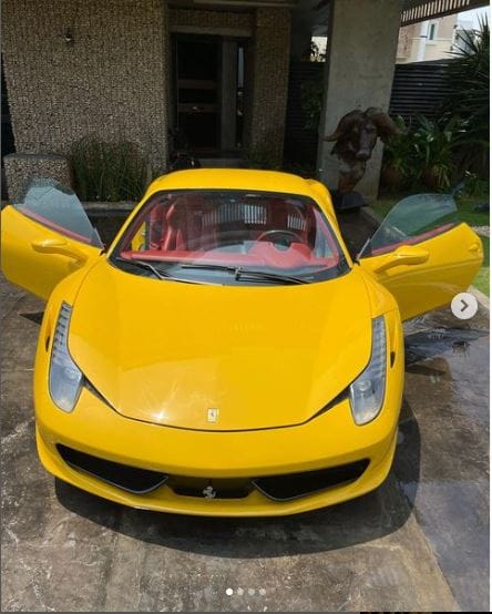 Timaya Acquire a brand new Ferrari sports car