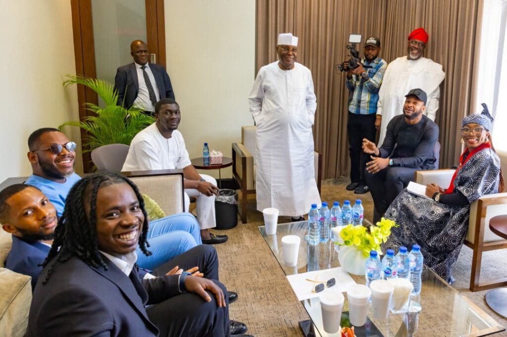 Atiku meets BBNaija Cross, Lamba and others in Lagos (Photos)
