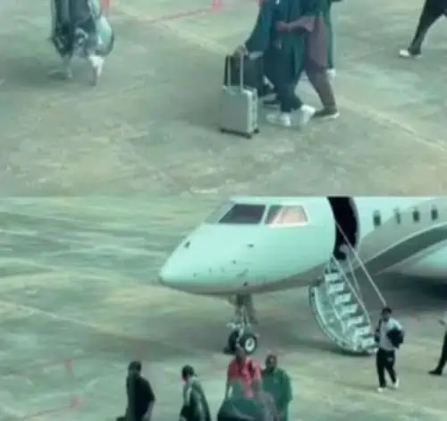 Davido Spotted with Customized Blanket Of Ifeanyi’s Face after he arrives Qatar