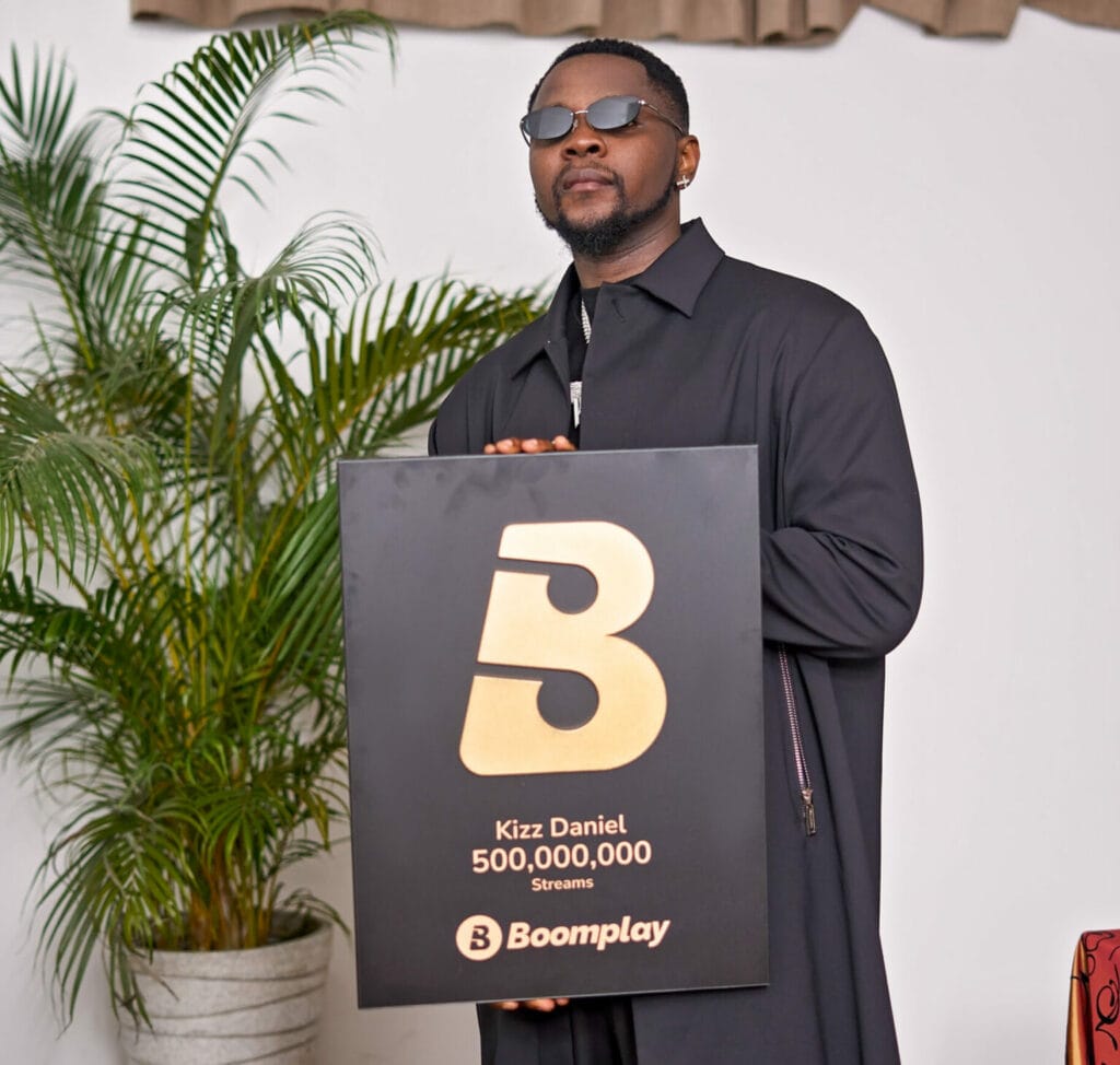 Kizz Daniel hits 500 Million Streams On Boomplay, Awarded Gold Plaque