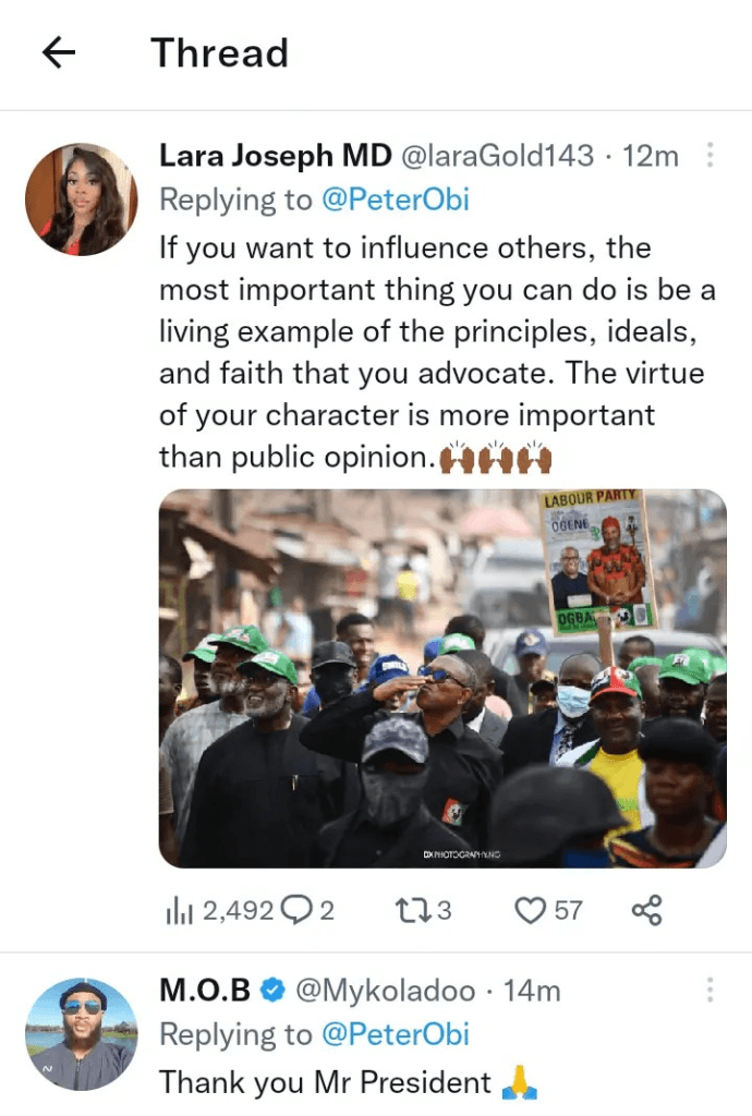 Reactions trails as Peter Obi shares photo of himself in Muslim attire as he wishes them Happy Sallah