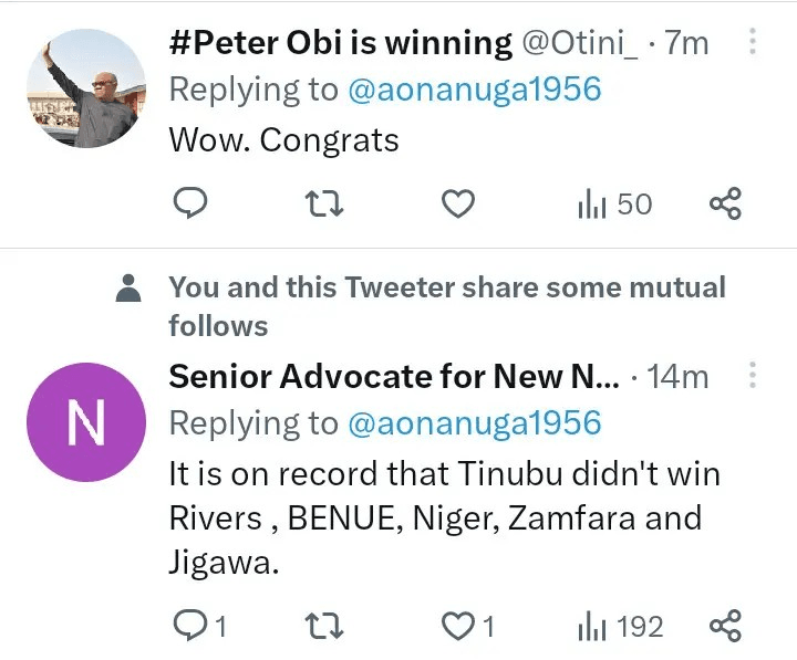 Reactions As Tinubu Aide Onanuga Bayo Shares Chimaroke's Submit About Peter Obi Probabilities At The Tribunal