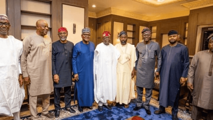 Picture Of Obi Visiting Tinubu Alongside Dangote Is Photoshopped