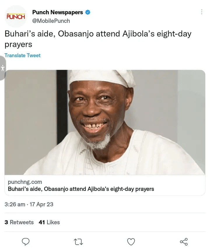 INEC Intentionally Irritating Buhari’s Solely Legacy, Nigeria’s Democracy Development-CNPP, Buhari’s aide, Obasanjo attend Ajibola’s eight-day prayers