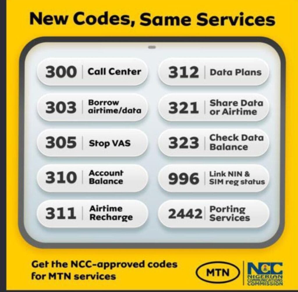 Reason Why MTN Change Their Service Code