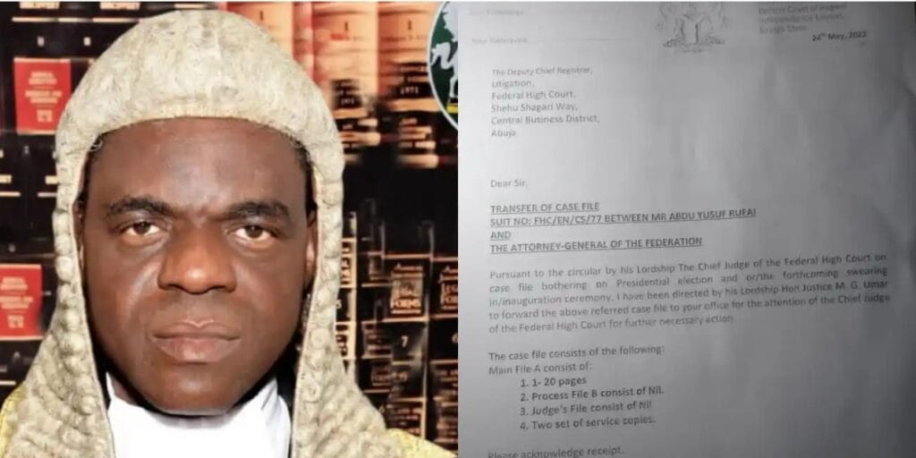 High Court Chief Justice Reportedly revokes Judges From Entertaining Presidential Election Cases pleading To Stop Tinubu’s Inauguration