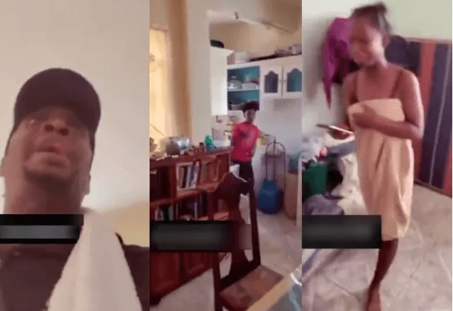 Man Returns Home To Meet His Daughter In Wrapper With Two Boys