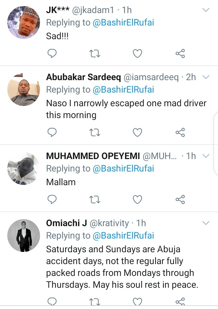 "A Man Just Died In Front Of Me From A Car Accident On The Nnamdi Azikiwe Expressway" Revealed By Bashir El-Rufai