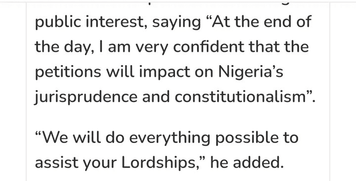 Election Tribunal: Peter Obi'sLead Lawyer Reacts As Court Warn towards Technicalities