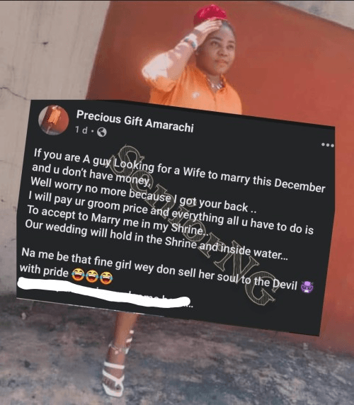 Female Herbalist Reveals “I Sold Myself To The Devil, I’m Willing To Pay For Everything If Any Man Accept To Marry Me”