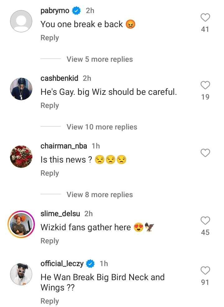 “He wan break him back” – Reactions trail as Wizkid’s friend gives him WWE-style smackdown (Video)