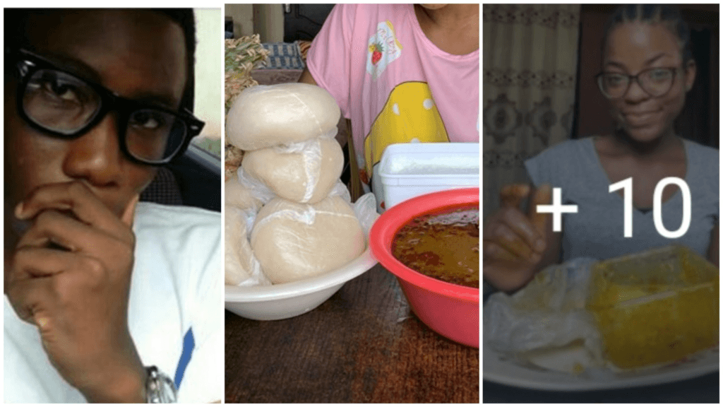 Man breaks up With Girlfriend after watching her eat eight wraps of fufu on first date (Video)
