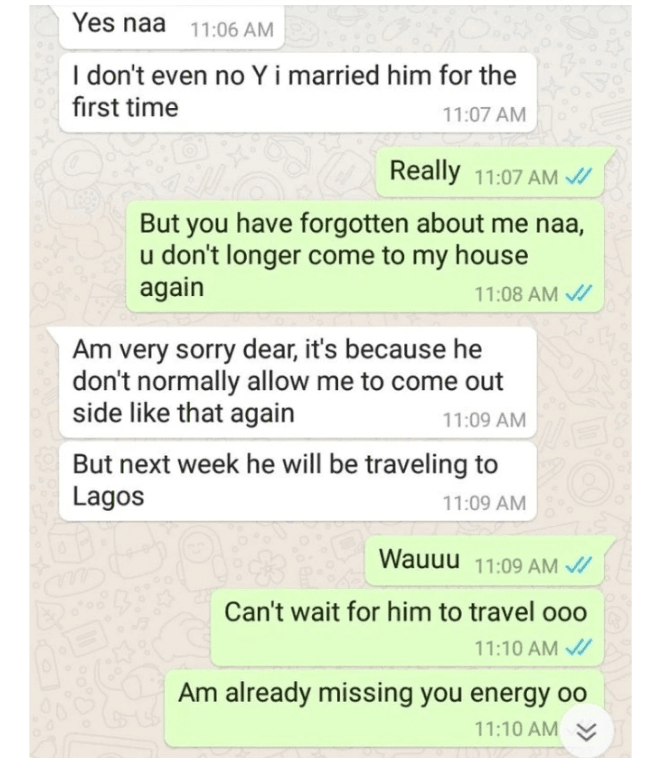 Nigerian Man Left In Tears After seeing His wife’s chat with her boss (Screenshots)