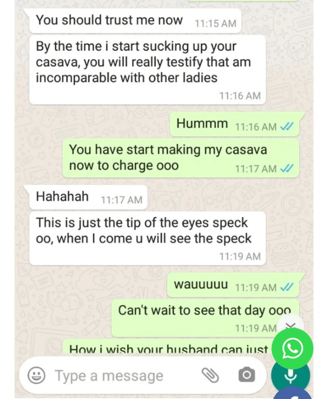 Nigerian Man Left In Tears After seeing His wife’s chat with her boss (Screenshots)