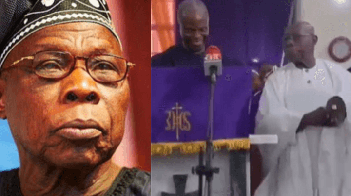 Video: Reactions Trail As Obasanjo Was Invited To Podium To Speak But Referred To As Osinbajo To Speak Instead