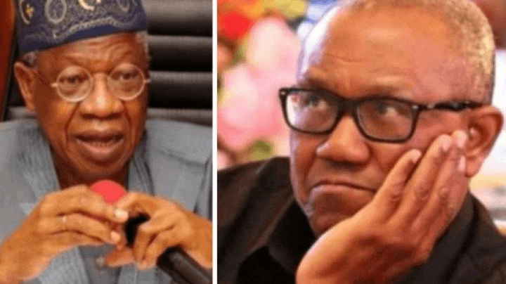Lai Mohammed Mocks Peter Obi: A Candidate Who Came Distant 3Rd Is Claim To Won The Election