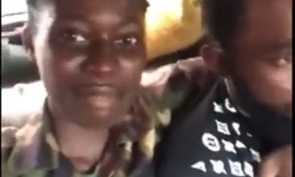 Female Soldier Humiliated And Assault A Youngman For Asking Her Out (Watch Video)