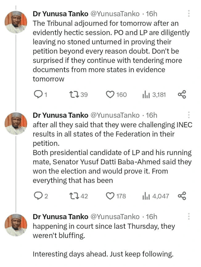 Obi and Datti Vow to Prove They Won Election, Yunusa Says
