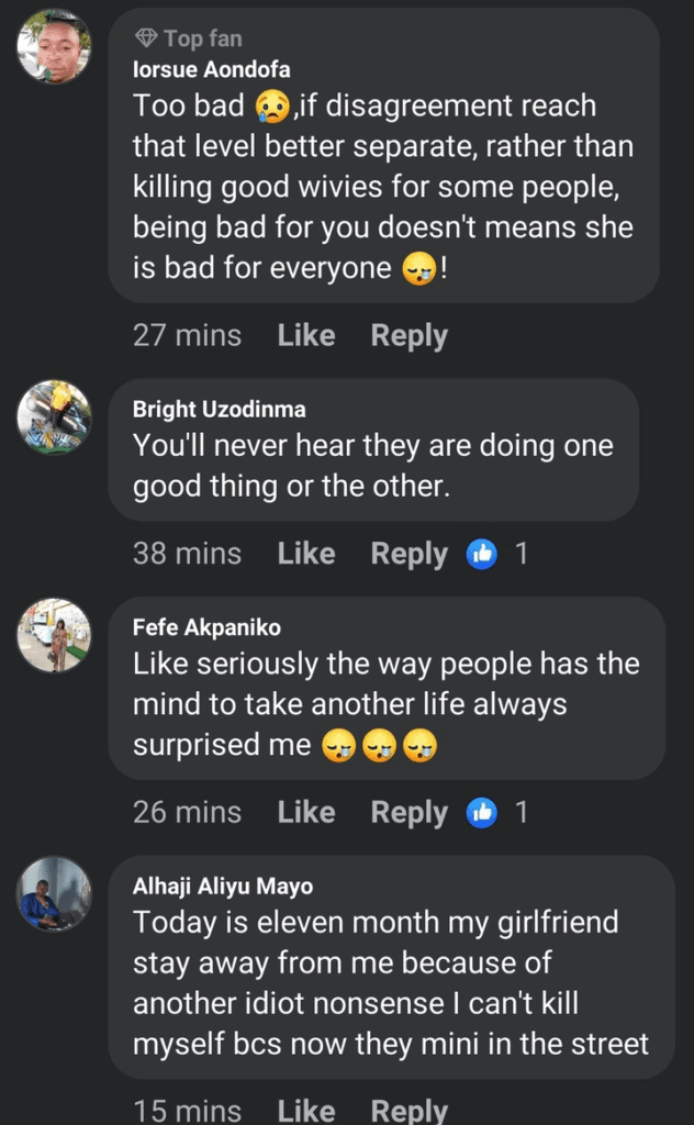 Reactions As 44-year-old Man Stabs His 30-year-old Girlfriend To Death Over Misunderstanding in Kogi