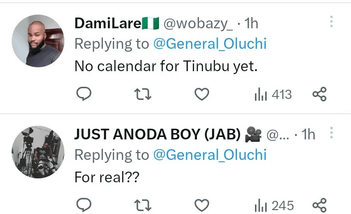 Reactions Trail Buhari's Calendar Being Hanged On The Wall Of Tinubu's Office At The Villa