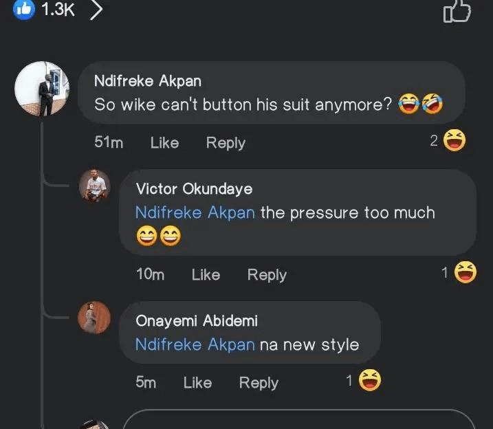 Nigerians on Twitter React To Wike's Dressing During His Visit To Aso Rock To Meet President Tinubu