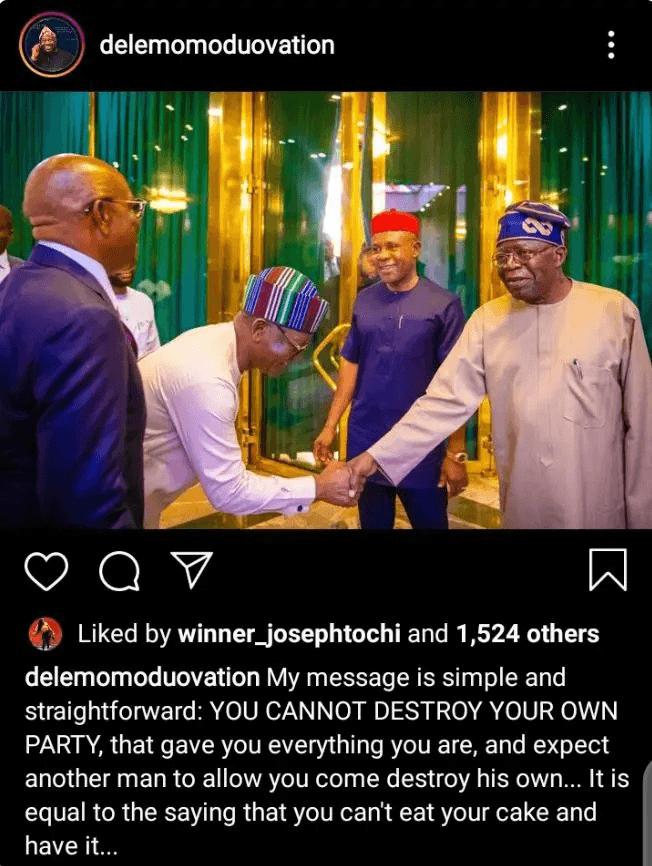 Momodu to Wike: You Cannot Destroy Your Own Party and Expect Another Man to Let You Destroy His
