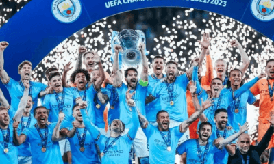 Manchester City Win First Champions League Title, Fans Jubilate