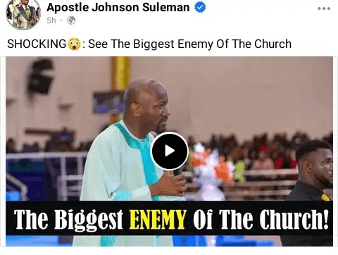 What You Should Do If A Man Breaks Your Heart - Apostle Suleman Tells Ladies