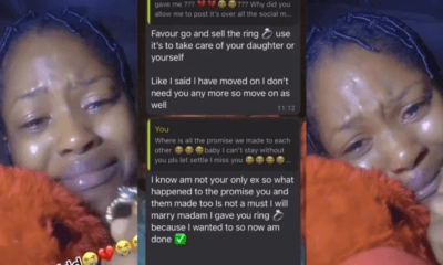 “Sell The Ring” – Single Mother In Tears As She Shares Chats With Lover Who Cancelled Engagement (Video)