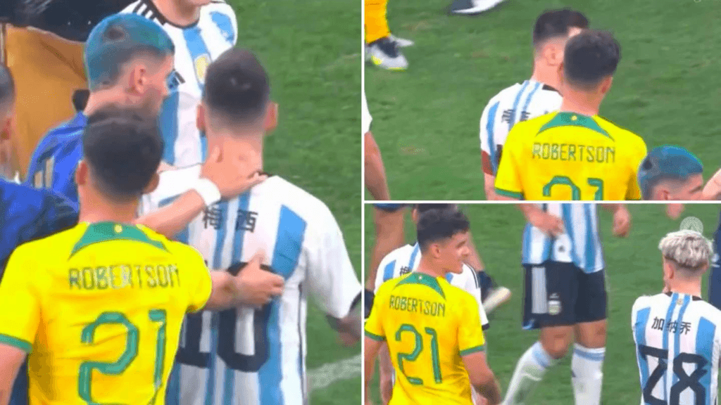 Lionel Messi brutally Ignores Man City's youngster after Argentina wins over Australia, so painful to watch 46 Lionel Messi brutally Ignores Man City's youngster after Argentina wins over Australia, so painful to watch