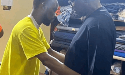 Photo Of Peter Obi Having His Measurements Taken By A Man Triggers Mixed Reactions Online