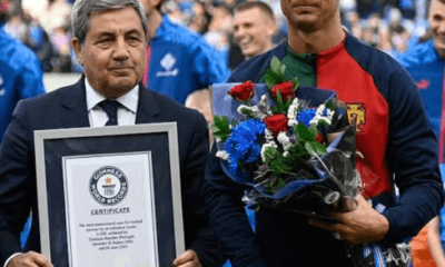 Christiano Ronaldo Wins Guinness World Record, Becomes First Men’s Player To Participate In 200 International Cup