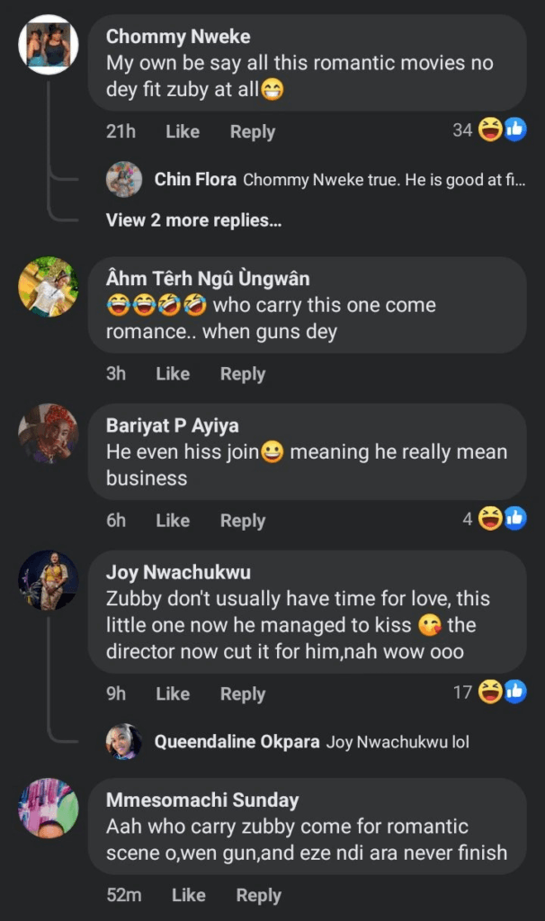 Zubby Michael reacts angrily after director stops him from kissing co-star during shoot