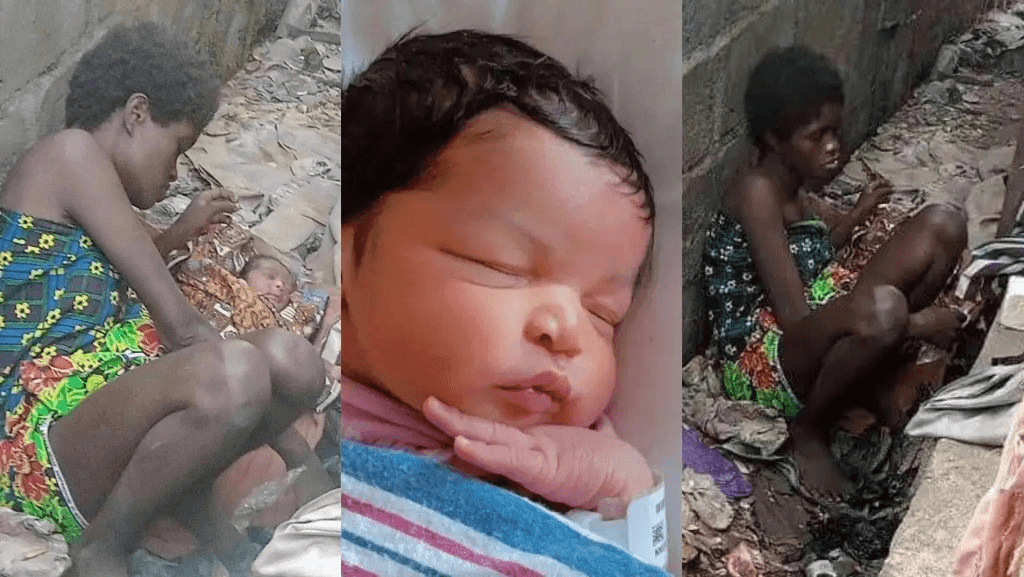 Unbelievable!!! This mad woman miraculously delivered a beautiful bouncing baby this morning (Photos)