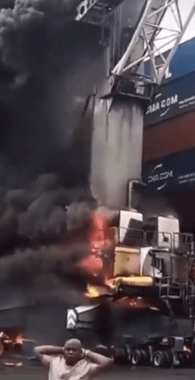 Millions Lost As Fire Breaks Out At Lagos Port
