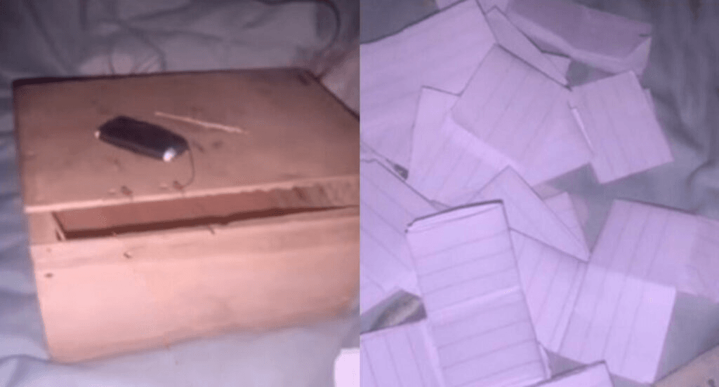 Man in deep shock after breaking piggy bank to see his money has mysteriously turned to paper (Video)