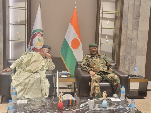 1691088979 511 PHOTOS ECOWAS Delegation Arrives In Niger Meets Coup Leaders