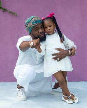 Patoranking shares pictures with his daughters