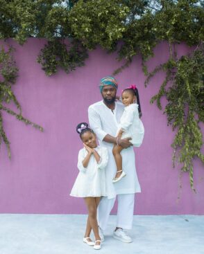 Patoranking shares pictures with his daughters