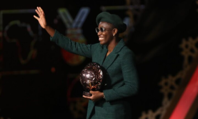 Asisat Oshoala clinches her sixth Player of the Year award at the CAF Awards.