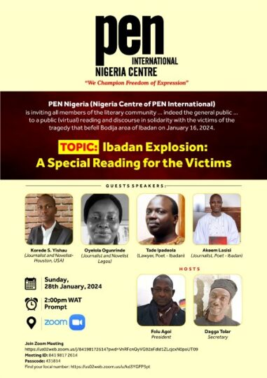 Pen International Organizes Special Reading For Ibadan Explosion Victims