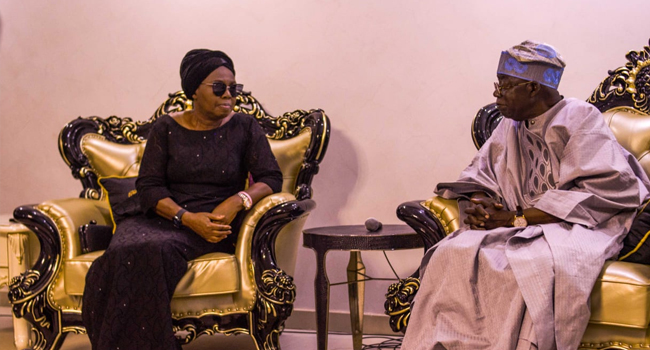 Akeredolu Is A Fearless Fighter - Tinubu Pays Condolence Visit To Widow