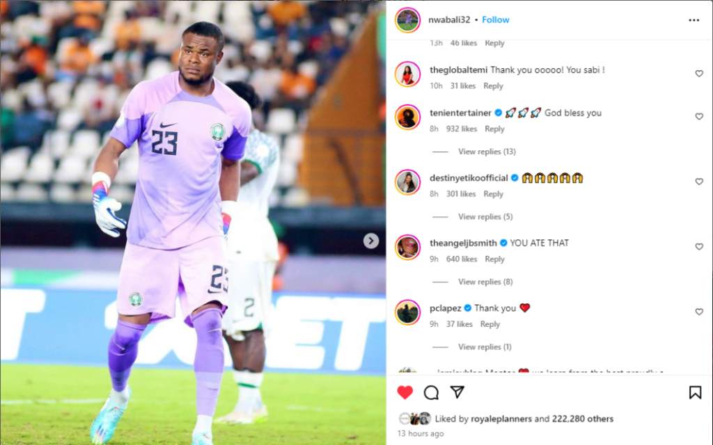 AFCON 2023: Nigerian Celebrities React to Nwabali's Performance Against South Africa 50 image 272