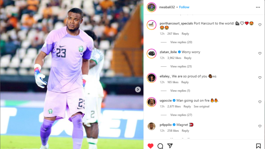 AFCON 2023: Nigerian Celebrities React to Nwabali's Performance Against South Africa 47 image 275