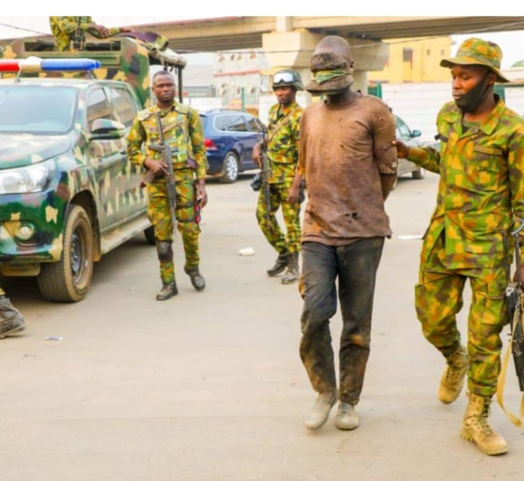 Nigerian Army apprehends suspected kidnapper, Salisu Dangani, following a gun battle in Ekiti.