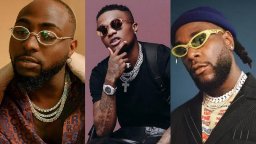 Wizkid, Davido, Burna Boy Top nominations list for 2024 Africa Arts Entertainments Awards