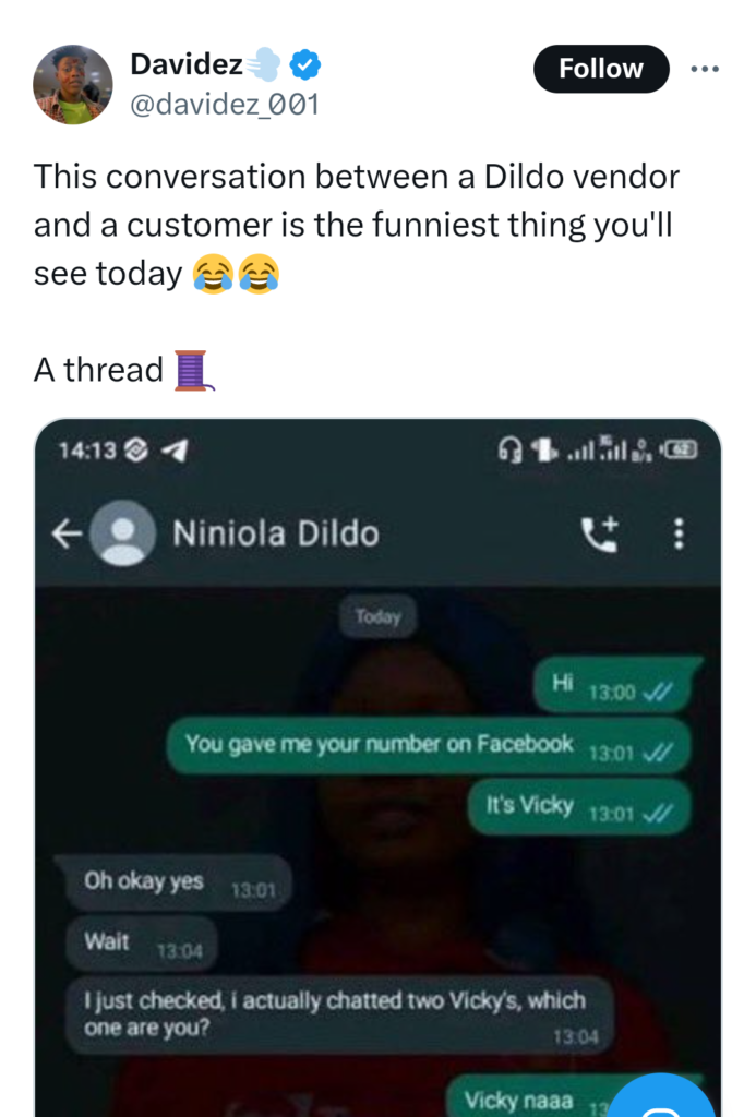 Leaked conversation between Dildo vendor and a customer