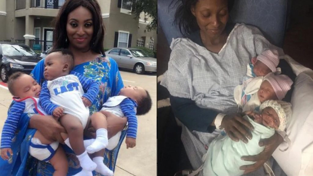 Nigerian Lady Delivers A Set Of Triplets After Been Barren For 10 Years (Photos)