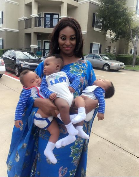 Nigerian Lady Delivers A Set Of Triplets After Been Barren For 10 Years (Photos)