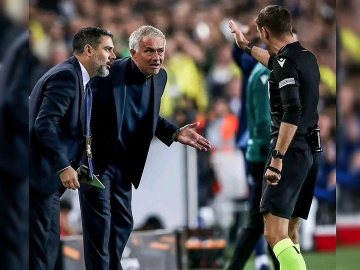 UEL: Jose Mourinho Discloses Referee’s Remarks After Red Card Incident During Fenerbahçe's 1-1 Draw
